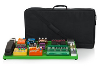 SCREAMER GREEN EXTRA LARGE ALUMINUM PEDAL BOARD WITH CARRY BAG AND BOTTOM MOUNTING POWER SUPPLY