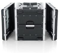 MOLDED PE RACK CASE; FRONT, REAR RAILS; 10U; 19" DEEP; LOCKING