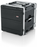 MOLDED PE RACK CASE; FRONT, REAR RAILS; 10U; 19" DEEP; LOCKING, PULL HANDLE, RECESSED WHEELS;