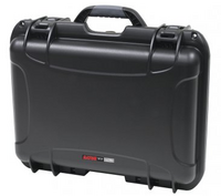 BLACK WATERPROOF INJECTION MOLDED CASE WITH INTERIOR DIMENSIONS OF 17" X 11.8" X 6.4".
