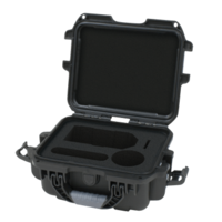 BLACK WATERPROOF INJECTION MOLDED CASE WITH FOAM INSERT CUSTOM FIT FOAM TO FIT ZOOM H4N HAND