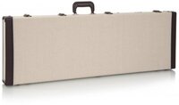 DELUXE WOOD CASE FOR BASS GUITARS; JOURNEYMAN BURLAP EXTERIOR