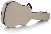 DELUXE WOOD CASE FOR DREADNAUGHT ACOUSTICS; JOURNEYMAN BURLAP EXTERIOR
