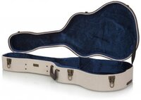 DELUXE WOOD CASE FOR RESONATOR GUITARS; JOURNEYMAN BURLAP EXTERIOR