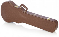DELUXE WOOD CASE FOR SINGLE-CUTAWAY GUITARS SUCH AS GIBSON LES PAUL®; VINTAGE BROWN EXTERIOR