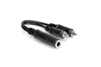 Y CABLE, 1/4 IN TSF TO DUAL RCA