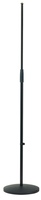 260/1   MICROPHONE STAND BLACK, ROUND 10" BASE,  ONE HAND ADJUSTABLE MIC STAND