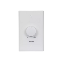 ATTENUATOR-25W, 70V/25V, 1-GANG STAINLESS STEEL/DECORATOR, WHITE