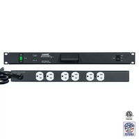 POWER PANEL-15A, 6-OUTLETS, 1U, 9FT CORD, 1-STAGE SURGE SUPP WITH LED, ETL LISTED