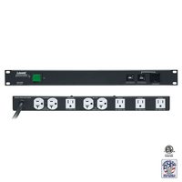 POWER PANEL-20A, 5-SWITCHED 4-UNSWITCHED OUTLETS, 1U, 9FT CORD