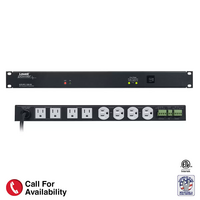POWER PANEL-15A, 6-SWITCHED 2-UNSWITCHED OUTLETS, 1U, RPC, SS, CORD