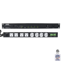 POWER PANEL-15A, 6-SWITCHED 3-UNSWITCHED OUTLETS, 1U, SEQ, CORD