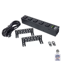 COMPACT POWER STRIP-15A, 5 OUTLETS, 6FT CORD
