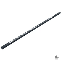 POWER STRIP-20A, 2-CIRCUITS 24 OUTLETS, PIGTAILS, 70IN L