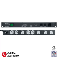 POWER PANEL-15A, 5-SWITCHED 4-UNSWITCHED OUTLETS, 1U, SURGE SUPP, O/U