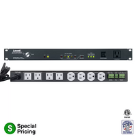POWER PANEL-15A, 6-SWITCHED 3-UNSWITCHED OUTLETS, 1U, SURGE SUPP, O/U