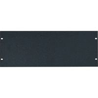 RACK PANEL-BLANK-4U, 1/8IN FLAT ALUMINUM, TEXTURED BLACK