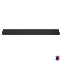 RACK PANEL-BLANK-1U, FLAT, BRUSHED BLACK ANODIZED ALUMINUM