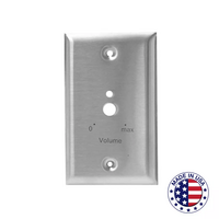 WALL PLATE-STAINLESS STEEL, 1-GANG, DIAL SCALE