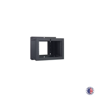 RACK-WALL MOUNT SWING-OPEN 7U, 22IN DEEP, 1PR FIXED RAILS, BLACK
