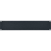 RACK PANEL-BLANK-2U, 1/8IN FLAT ALUMINUM, 12-PAK, TEXTURED BLACK