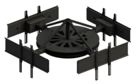 QUAD MOUNT - HOLDS FOUR DISPLAYS TO FORM A SQUARE, WITH TELESCOPING ARMS