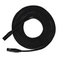 5PIN XLR BLK/GLD DMX CONTROL CABLE - 1 FOOT   (24 GAUGE, 2 PAIR, 110 OHM)