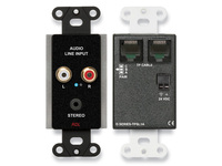 ACTIVE SINGLE-PAIR SENDER - TWISTED PAIR FORMAT-A - MINI-JACK & STEREO RCA IN - BLACK