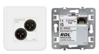 WALL-MOUNTED LINE/DANTE INTERFACE 0X2