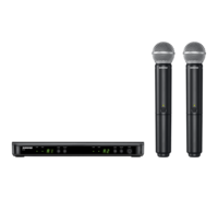BLX DUAL CHANNEL WIRELESS HANDHELD MICROPHONE SYSTEM WITH 2 SM58 VOCAL DYNAMIC MICS, H11