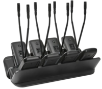 8-BAY NETWORKED CHARGING STATION FOR MXW NEXT GOOSENECK MIC TRANSMITTERS WITHOUT REMOVING BATTERY