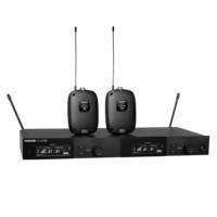 DUAL SLXD WIRELESS BODYPACK SYSTEM INCLUDES SLXD4 RECEIVER, 2 X SLXD1 BODYPACK TRANSMITTERS