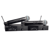 DUAL WIRELESS VOCAL SYSTEM: SLXD4 RECEIVER & (2) SLXD2/BETA58 HANDHELD TRANSMITTER WITH BETA58 MIC