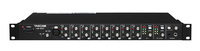 8 STEREO CHANNEL LINE MIXER, 1RU, XLR OUTPUTS, 1/4" INPUTS, LED METERS